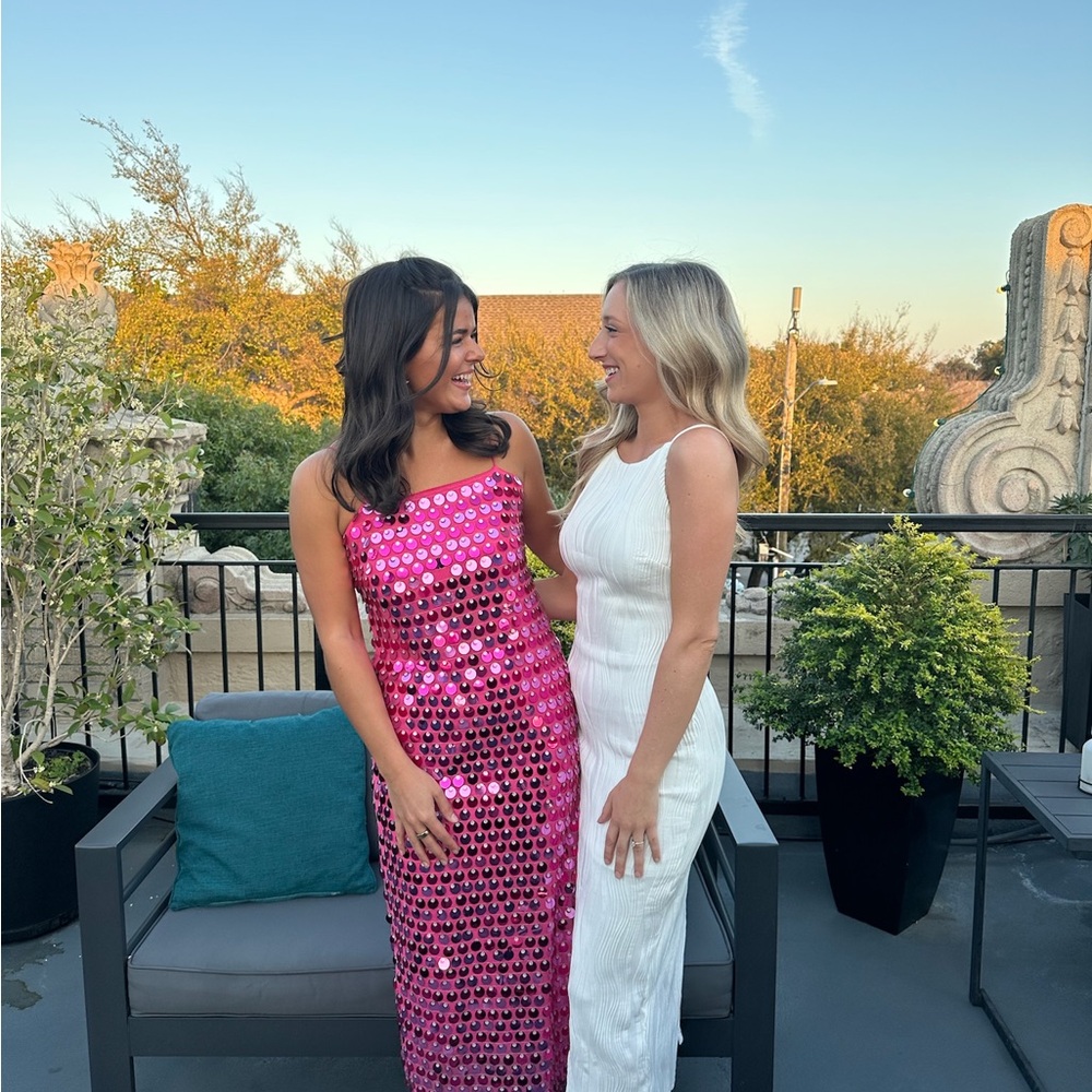 Vibrant Pink Sequin Gown - Picture 2 of 2